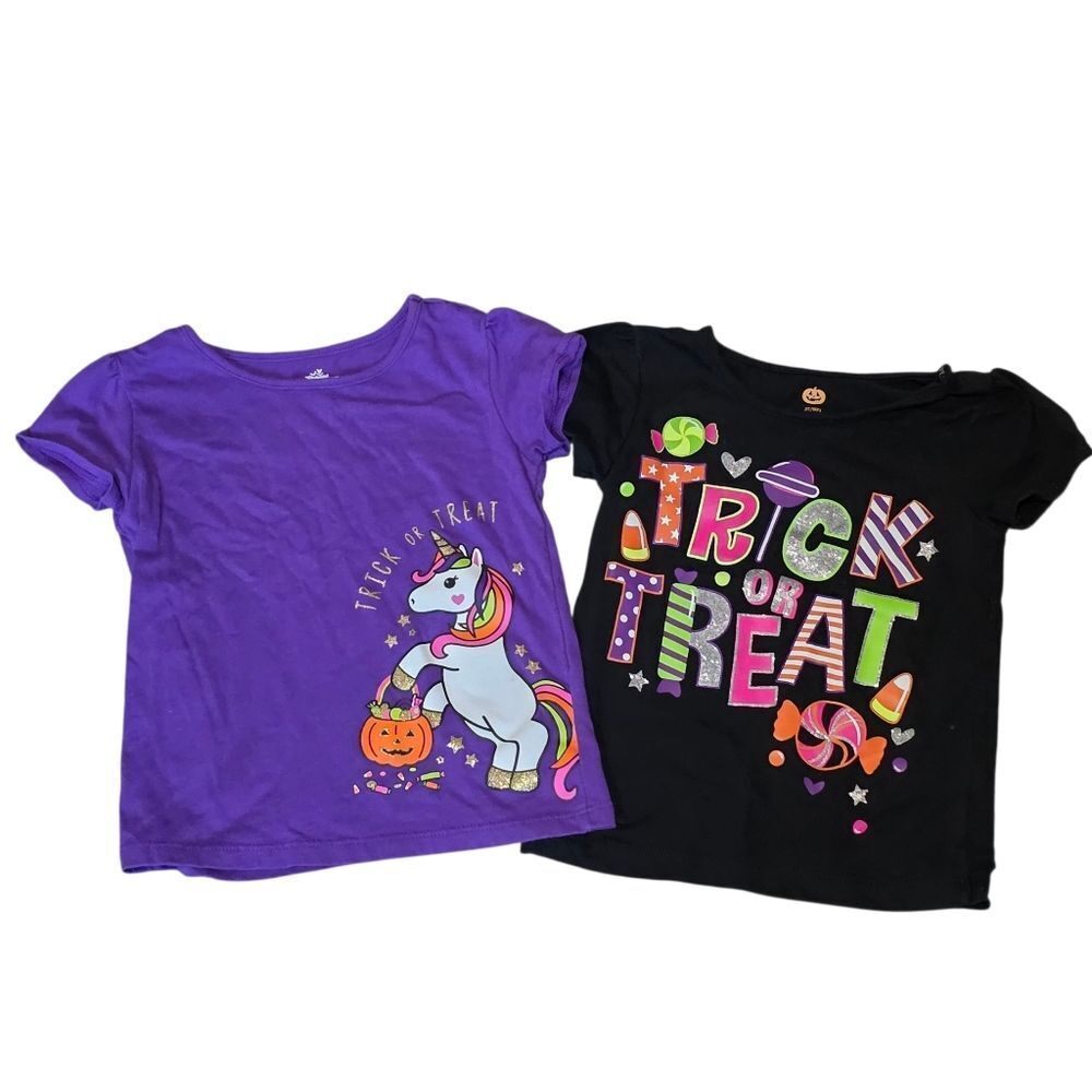 Purple and Black Trick or Treat Halloween T-Shirts